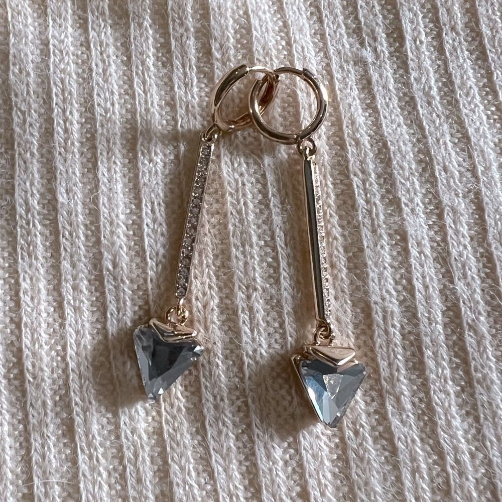 Nordstrom Good Plated Cubic Zirconia Arrow Drop Earrings